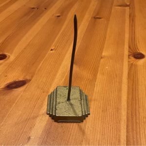 VINTAGE RECEIPT SPIKE ART DECO RECEIPT HOLDER GOLD ANTIQUE